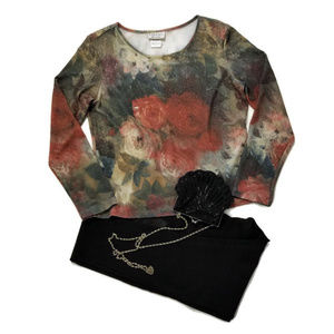 Barbara Lesser Fibers Women's Blouse Size S